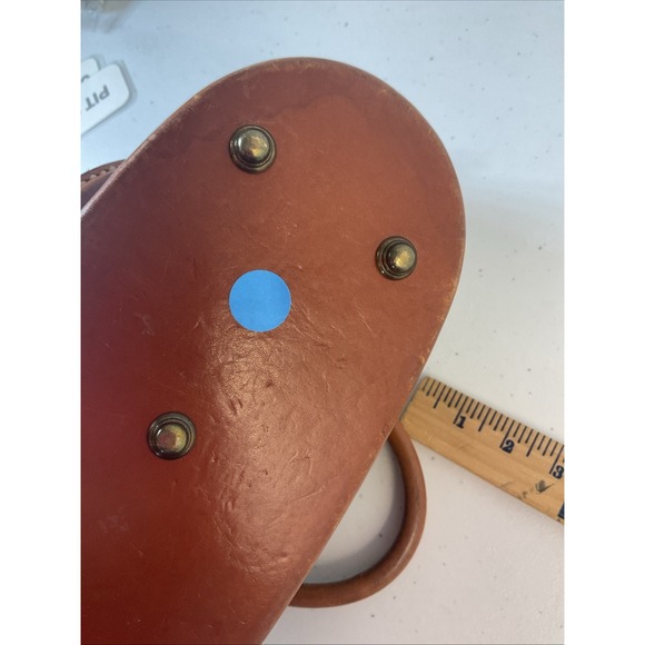 Dooney & Bourke Norfolk Satchel Crossbody Bag All Weather Leather Taupe Tan VTG - Picture 15 of 15